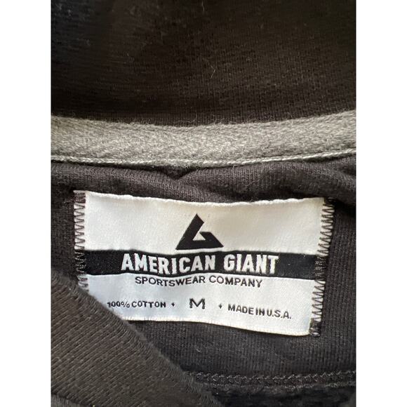 American Giant Solid Black Letterman Varsity Jacket - RARE! - Picture 2 of 7